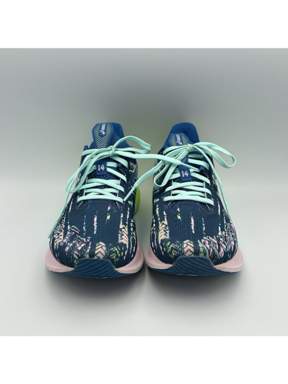 ASICS Noosa TRI 14 Running Sneakers Women's Size 9 Green Athletic Shoes 1012B208 - Picture 3 of 10